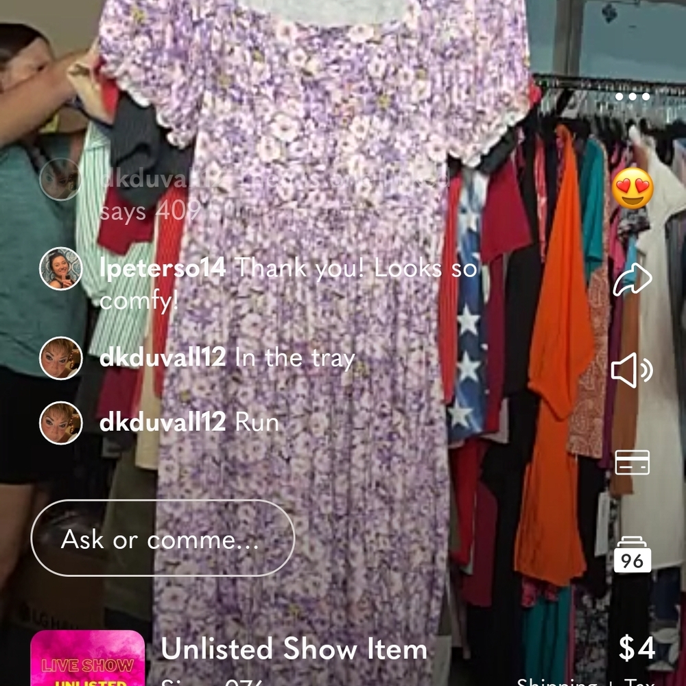 Floral Purple Dress. NOT FOR SALE